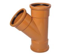 Kayflow (Ug38) Underground Drainage - 45 Deg Junction (Triple Socket)