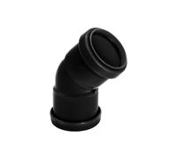 Kayflow Waste - 32mm Push-Fit 45° Swept Bend (Double Socket) (1, Black)