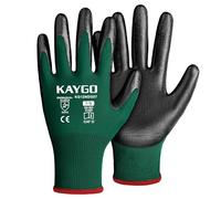 KAYGO Safety Work Gloves Nitrile Coated, Good Grip and Dexterity, KG12NDG