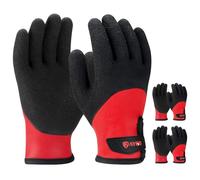 KAYGO Waterproof Thermal Work Gloves, Full Hand Latex Coated, KG140WR