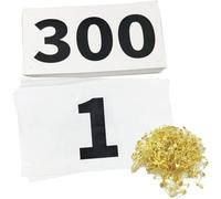 Kayiete Running Race Bibs Large Numbers with Safety Pins for Marathon Race Events- Tyvek Tearproof Waterproof (1-300)