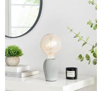 Kayla Industrial Grey Concrete and Smoked Glass Table Lamp FurnitureboxUK Grey One Size