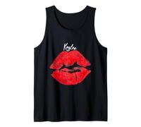 Kaylee Red Lips Personalized First Name Tank Top