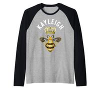 Kayleigh Name Kayleigh Birthday Queen Crown Bee Kayleigh Raglan Baseball Tee