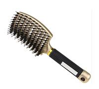 KAYLRE Afro Comb Hair Brush Scalp Massage Comb Hairbrush Bristle&Nylon Women Wet Curly Detangle Hair Brush for Salon Hairdressing Styling Tools Comb (Size : Type A Gold)