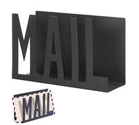 KAYLRE Table Letter Organizer Letter Shelf Metal Black Cutout Letter Sorter Letter Shelf Documents with for Desk School Office