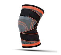 KAYLRE Warm Knee Pads 1PC Sports Kneepad Men Pressurized Elastic Knee Pads Support Fitness Gear Basketball Volleyball Brace Protector Bandage Knee Pads (Color : Red, Size : L)