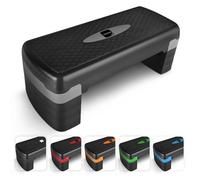 KAYMAN 1 Exercise Steps - Adjustable 4-Level Fitness Stepper for Home & Gym, Ideal for Aerobics, Cardio, Weights, Yoga, DVD Workout - Grey (115kg Max Capacity)