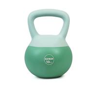 Kayman 10kg Soft Kettlebell for Home Gym - PVC Coated Weight - Floor Safe Flat Base - Ergonomic Non-Slip Handle - Strength Training, CrossFit, HIIT, Core Workout - Durable Fitness Equipment