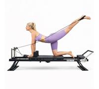 Kayman 83" Pilates Reformer Machine for Home Use - 5-Band Resistance System in Black Kayman Black