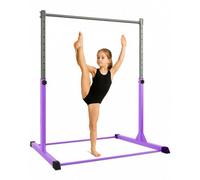 KAYMAN Gymnastics Horizontal Bar with Hand Protection Wrap, Adjustable Height & Feet - Durable Iron Equipment for Flexibility Training, Compact & Stylish - Perfect for Home Gym, Large