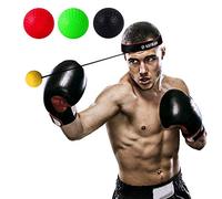 KAYMAN Boxing Reflex Ball, MMA Boxbollen Adjustable Headband, Perfect Equipment for Hand-Eye Coordination & Reaction Training, Fun Punch Boxing Game for Adults & Kids