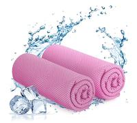 KAYMAN Cooling Gym Towel - Light Blue (2 Pack - 120x35cm), Soft & Breathable Microfibre Towel, Quick Dry Yoga, Cooling for Neck & Face, Sport for Golf, Running, Hiking & Workout