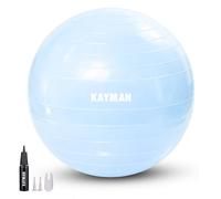 Kayman Exercise Ball - Anti-Burst System, Non-Slip Rings, Durable Material in Light Blue | Size: 65 cm Kayman Light Blue 65 cm