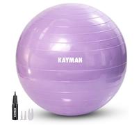 Kayman Exercise Ball - Anti-Burst System, Non-Slip Rings, Durable Material in Purple | Size: 65 cm Kayman Purple 65 cm