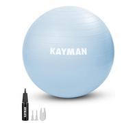 Kayman Exercise Ball Blue Anti-Burst System Ideal For Yoga Pilates, Fitness Balance Training Gym And Home Workouts(65Cm)