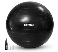 Kayman Exercise Ball Charcoal Strom Anti-Burst System Ideal For Yoga Pilates, Fitness Balance Training Gym And Home Workouts(65Cm)
