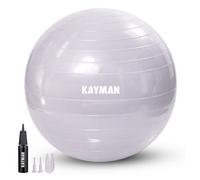Kayman Exercise Ball Lavender Mist Anti-Burst System Ideal For Yoga Pilates, Fitness Balance Training Gym And Home Workouts(75Cm)