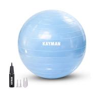 Kayman Exercise Ball Ocean Haze Anti-Burst System Ideal For Yoga Pilates, Fitness Balance Training Gym And Home Workouts(65Cm)