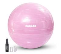 Kayman Exercise Ball Rose Quartz Anti-Burst System Ideal For Yoga Pilates, Fitness Balance Training Gym And Home Workouts(75Cm)