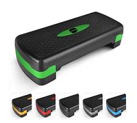 Kayman Exercise Steps Fitness Stepper For Home & Gym, Suited For Aerobics, Cardio, Weights, Yoga, 2 Steps, Green