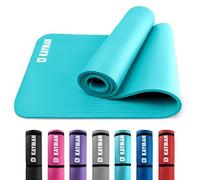 KAYMAN Exercise Yoga Mat Non Slip - Black, 183 x 60 cm | Best Training & Workout Mat for Yoga, Pilates, Gymnastics, Stretching & Meditation | Eco Friendly Exercise Mat for Home with Carrying Straps