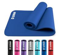 KAYMAN Exercise Yoga Mat Non Slip - Blue, 183 x 60 cm | Best Training & Workout Mat for Yoga, Pilates, Gymnastics, Stretching & Meditation | Eco Friendly Exercise Mat for Home with Carrying Straps