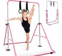 Kayman Foldable Gymnastics Horizontal Bar with Hand Protection in Pink | Size: Medium Kayman Pink Medium