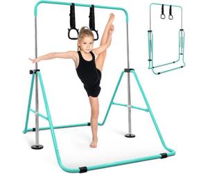 Kayman Foldable Gymnastics Horizontal Bar With Hand Protection Wrap-Teal