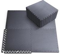 Kayman Gym Floor Nonslip Mats Grey Interlocking Eva Foam Puzzle Mats Exercise Floor Tiles For Home Fitness Sport 60 X 60Cm 28 Pack