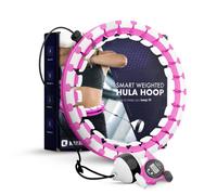 KAYMAN Smart Hula Hoop with Digital Display, Adjustable Hula Rings with 24 Detachable Knots, Weighted Ball with 360 Degrees Spinning, Exercise, Fitness, Massage, Weight Loss, Gymnastic & Home Workout