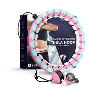 KAYMAN Smart Hula Hoop with Digital Display, Adjustable Hula Rings with 24 Detachable Knots, Weighted Ball with 360 Degrees Spinning, Exercise, Fitness, Massage, Weight Loss, Gymnastic & Home Workout
