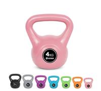 Kayman Kettlebell Ergonomic Handle Flat Bottom Gym Weight in Pink | Size: Medium Kayman Pink Medium