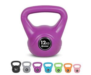 Kayman KettlebellSet, 4, 6, 8, 12, 16 & 20KG Ergonomic Handle & Flat Bottom for Stability, Home Gym Weight for Strength Training Cardio & Fitness Workouts, Durable Kettle Bells (12 Kg)
