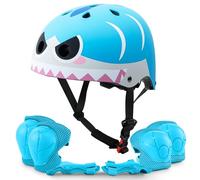 KAYMAN Kids Bike Helmet age 3 to 12, Adjustable Safety Gear for Boys and Girls, Suited to Scooter, Cycling, Skateboard & Roller Skating - Protection for Boys & Girls (Shark)
