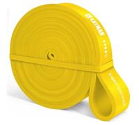Kayman - Long Resistance Band - 40-80lbs (YELLOW) with Door Anchor & Carry Bag - Perfect for Pull-Ups, Yoga, Calisthenics, Strength Training, Stretching, Home Workouts, and Full-Body Fitness Exercises