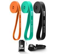 Kayman - Long Resistance Band with Door Anchor & Carry Bag - Perfect for Pull-Ups, Yoga, Calisthenics, Strength Training, Stretching, Home Workouts (3 Pack (5-60lbs))
