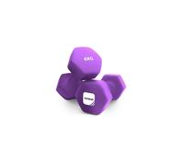 KAYMAN Neoprene 6kg Dumbbells with Anti-Slip Grip, Purple