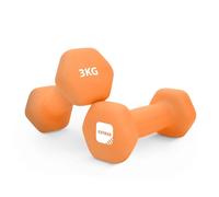 KAYMAN Neoprene Dumbbells Pair with Anti-Slip Grip,Hex Edges,Water-Resistant Surface & Workout Poster-Weight Set for Home, Gym & Fitness (1kg 1.5kg 2kg 3kg 4kg 5kg 6kg 7kg 8kg 9kg 10kg 12kg)