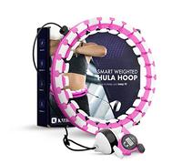 KAYMAN Smart Hula Hoop with Digital Display, Adjustable Hula Rings with 24 Detachable Knots, Weighted Ball with 360 Degrees Spinning, Exercise, Fitness, Massage, Weight Loss, Gymnastic & Home Workout