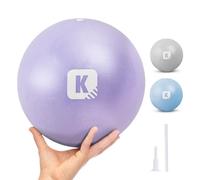 KAYMAN Soft Pilates Ball 25cm, Anti-Burst Yoga Balls for Core Strength, Fitness & Physical Therapy, Core Balance, Lightweight Physio, Portable & Small Exercise Ball for Home, Gym or Travel