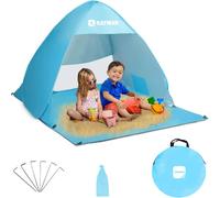 Kayman Windproof Pop Up Beach Tent UV Sun Protected Easy Set Up Outdoor Tent in Blue | Size: Medium Kayman Blue Medium
