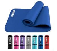 KAYMAN Yoga Mat - Multi-Purpose Extra Thick Foam Exercise Mats - Ideal Floor Mat for Pilates, Stretching, Resistance Workout & Therapy - Home & Gym Equipment Accessory (Blue, Standard)