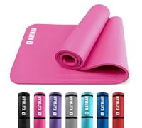 KAYMAN Exercise Yoga Mat Non Slip - Pink, 183 x 60 cm | Best Training & Workout Mat for Yoga, Pilates, Gymnastics, Stretching & Meditation | Eco Friendly Exercise Mat for Home with Carrying Straps
