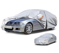 Kayme Car Cover Waterproof Breathable, Full Car Cover for Saloon Sun Dust Protection Outdoor, Universal fit for BMW 3 series E36/ E46, Kia Rio etc. View Vehicle Size Chart A7, Silver
