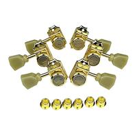 Kaynes 3x3 Guitar Lock String Tuning Pegs - Gold Vintage Deluxe Style Locking Tuners Keys Machine Heads Tuners for Les Paul LP SG Style Electric or Acoustic Guitar (Golden)