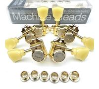 Kaynes 3x3 Guitar Lock String Tuning Pegs - Gold Vintage Deluxe Style Locking Tuners Keys Machine Heads Tuners for Les Paul LP SG Style Electric or Acoustic Guitar (Golden)