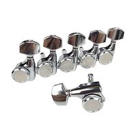Kaynes Guitar Locking Tuners - 18:1 Chrome Silver Lock String Tuning Keys Pegs Machine Heads Tuners for Strat Tele ST TL LP SG most Electric or Acoustic Guitars (6 Inline for Left, Chrome)