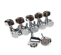 Kaynes Guitar Locking Tuners - 18:1 Chrome Silver Lock String Tuning Keys Pegs Machine Heads Tuners for Strat Tele ST TL LP SG most Electric or Acoustic Guitars (6 Inline for Right, Chrome)