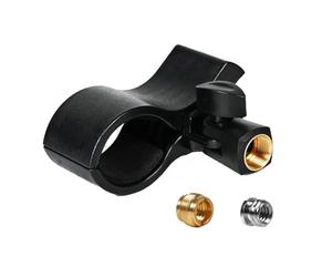 KayNicam 1 Pcs Microphone Clip, Adjustable Mic Holder for Microphones with Outer Diameter Between 32mm and 60mm, with 5/8" Male to 3/8" Female Screw Adapter.Microphone mounting clip. SM58 pga48 e835